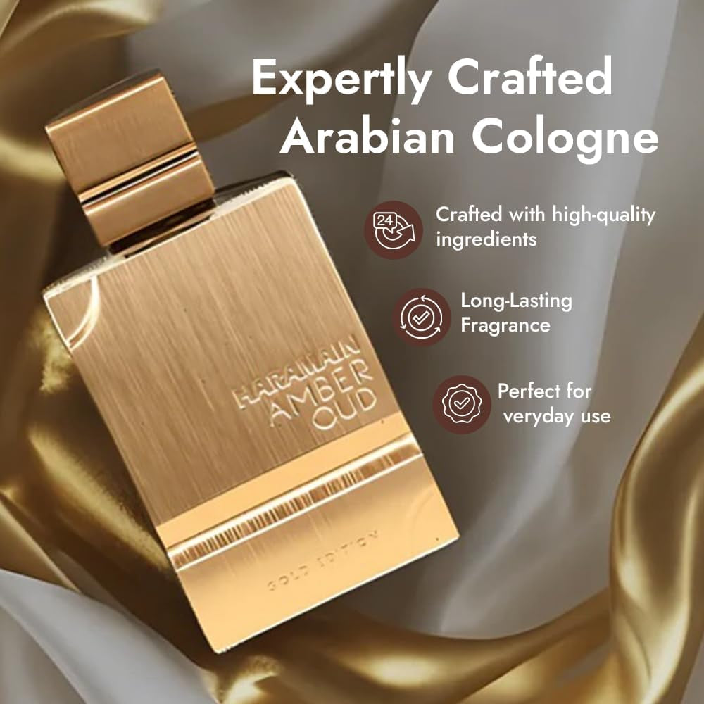 Amber Oud Gold Edition - Arabian Perfume for Women and Men - Unisex Perfume - Long Lasting Amber Perfume for Men and Women - 60 Ml