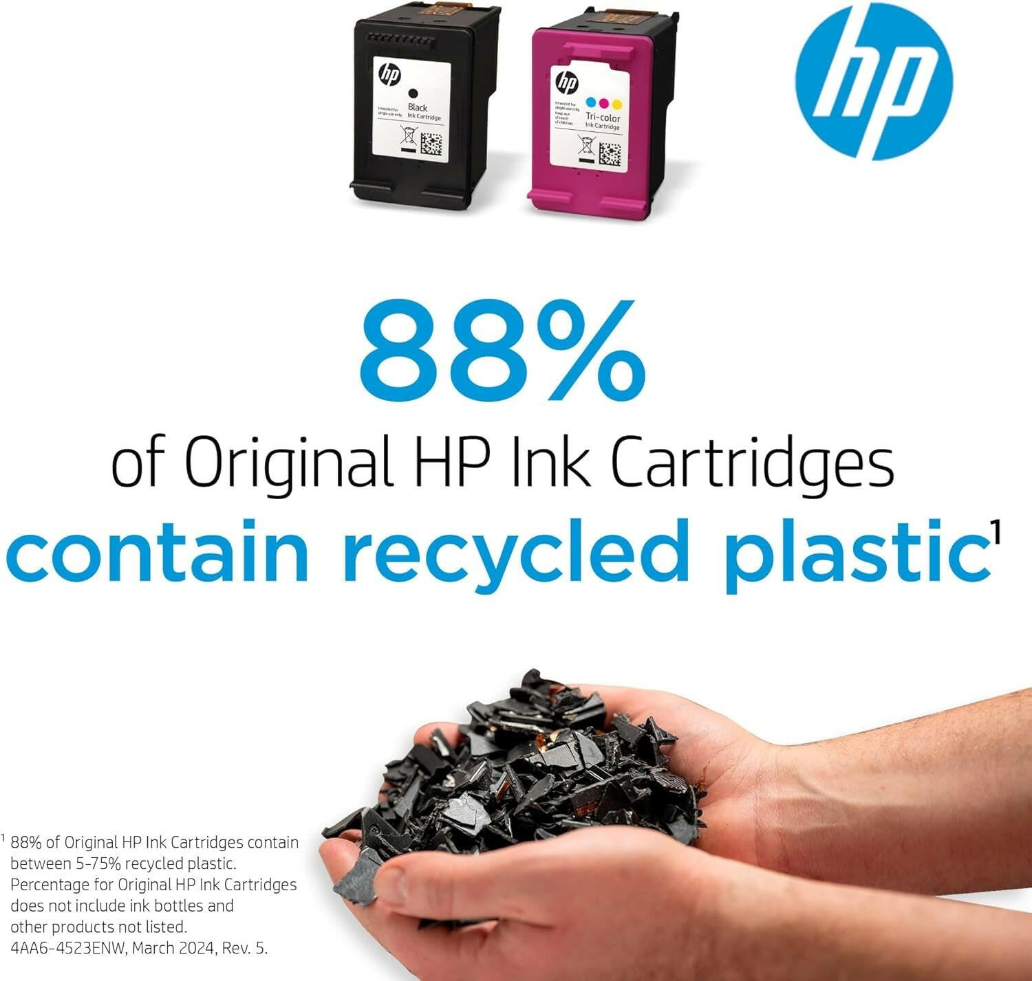 Original 67 Black Ink Cartridge | Works with Deskjet 1255, 2700, 4100 Series, Envy 6000, 6400 Series | Eligible for Instant Ink | 3YM56AN