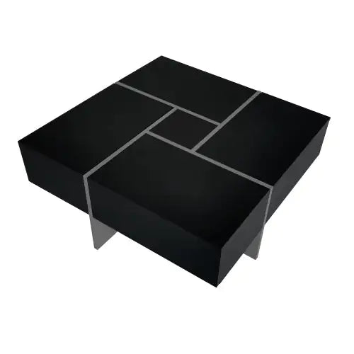 Sleek Square Coffee Table with Hidden Storage - Mohammad collection