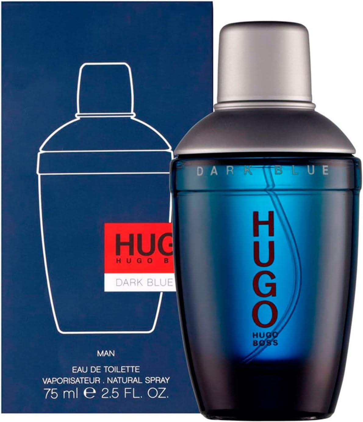 Hugo Dark Blue by Hugo Boss for Men. Eau De Toilette Spray 2.5 Ounces