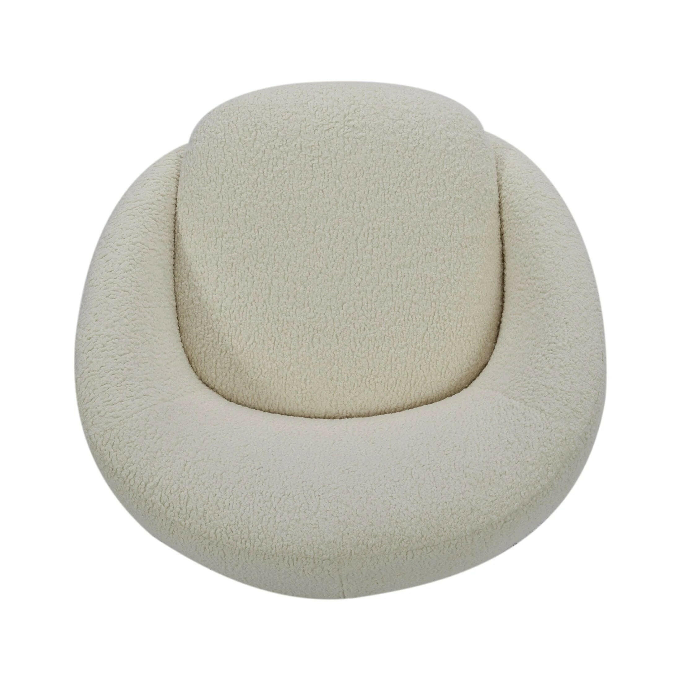 Mira Swivel Accent Chair, Cream