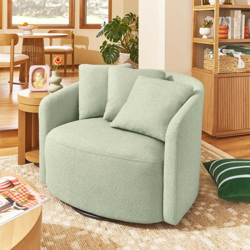 Drew Accent Chair by Drew Barrymore, Cream Boucle