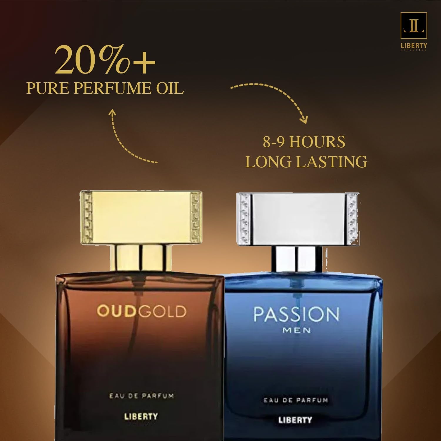Luxury Perfume for Men Gift Set - Eau De Parfum (EDP) Spray Fragrances, Oudgold and Passion Scent (50Ml/1.7Oz Each), Designed in France, Long Lasting Smell