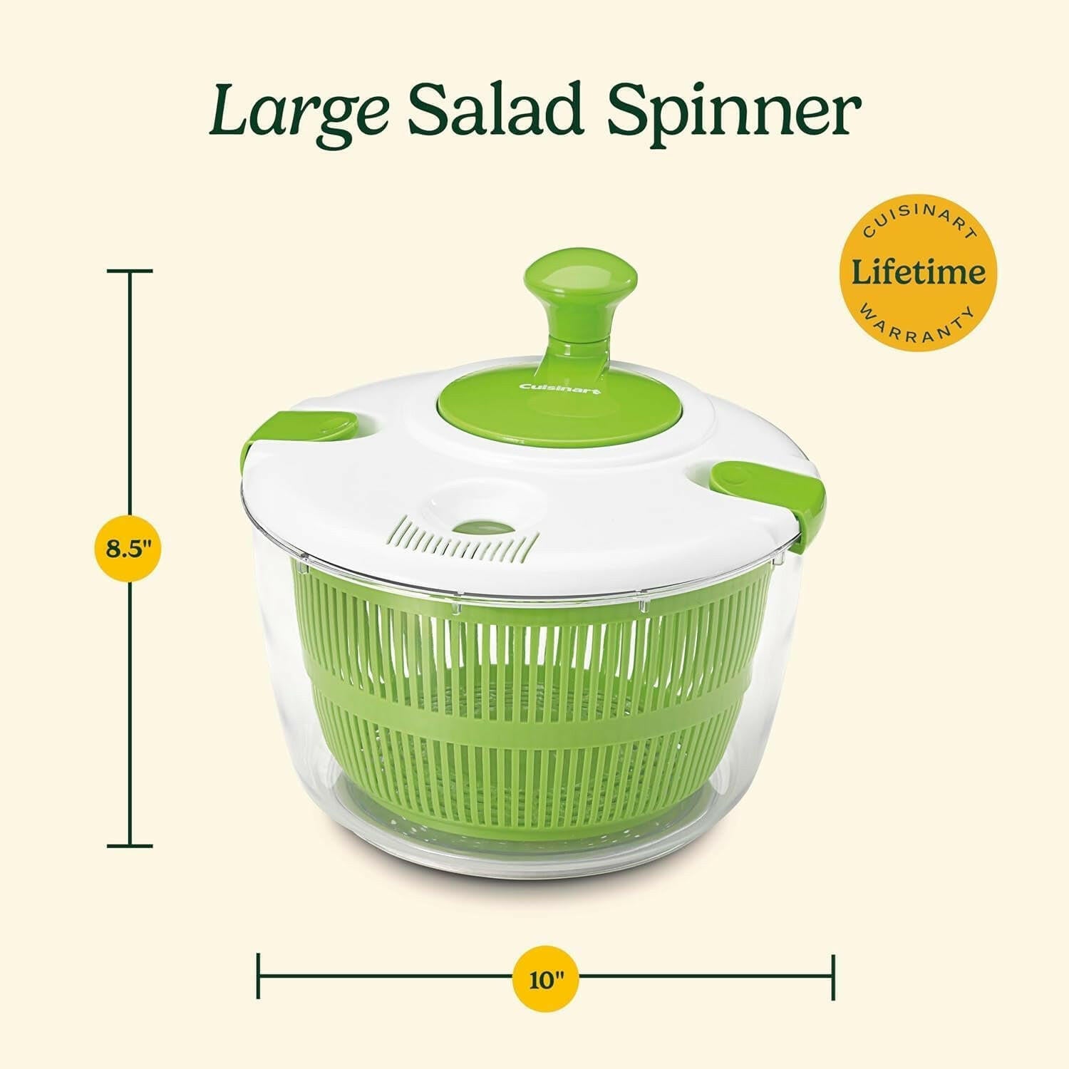 Salad Spinner with Easy-To-Spin Knob (CTG-00-SASC)