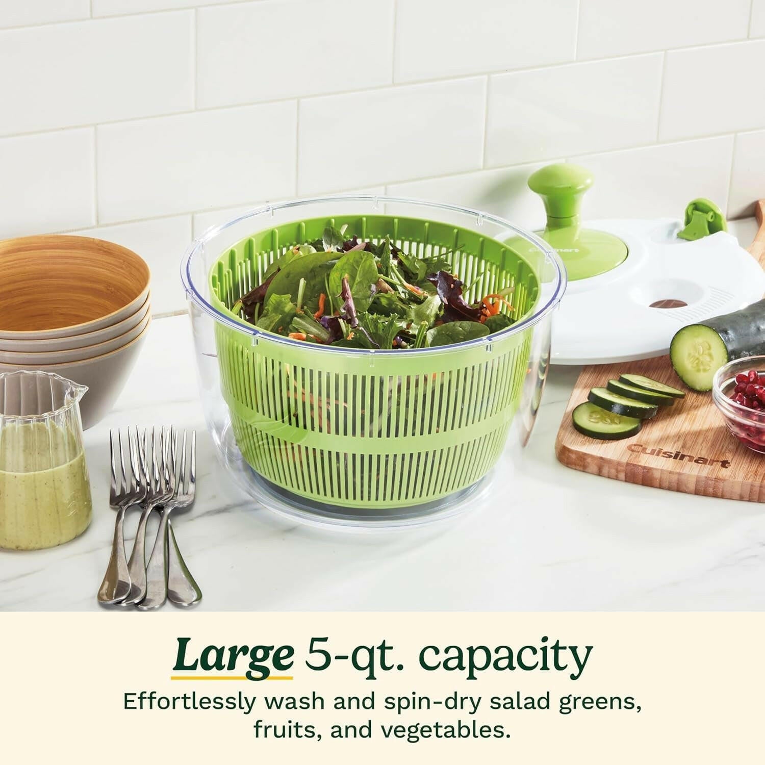 Salad Spinner with Easy-To-Spin Knob (CTG-00-SASC)