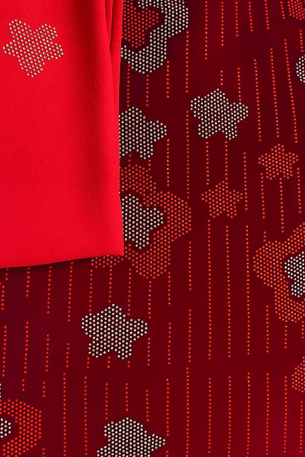 Luxury Velvet Stone Work Fabric 4 Royal Colors |Embellished with Rhinestones for Dresses & Occasions" - Mohammad collection