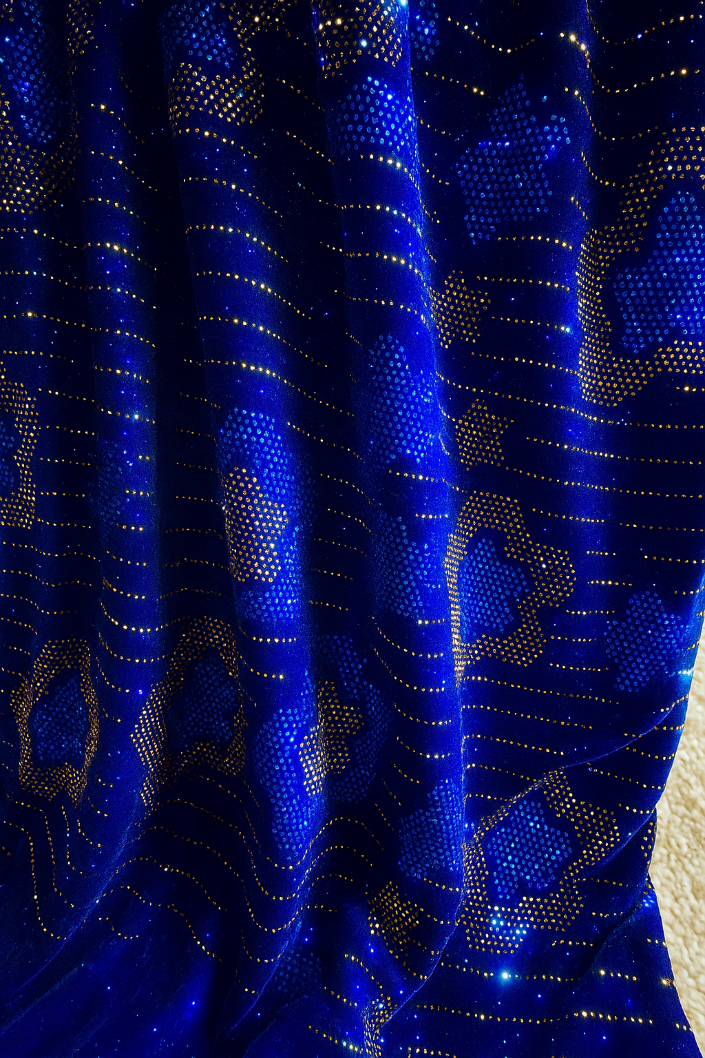 Luxury Velvet Stone Work Fabric 4 Royal Colors |Embellished with Rhinestones for Dresses & Occasions" - Mohammad collection