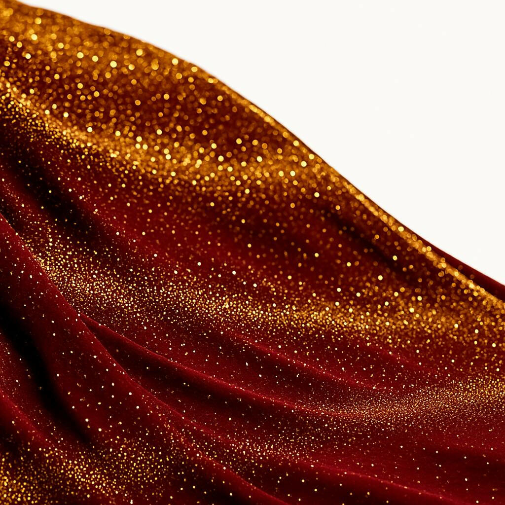Royal Crimson Velvet with Golden Sparkle – 4 Meter Unstitched Fabric - Mohammad collection