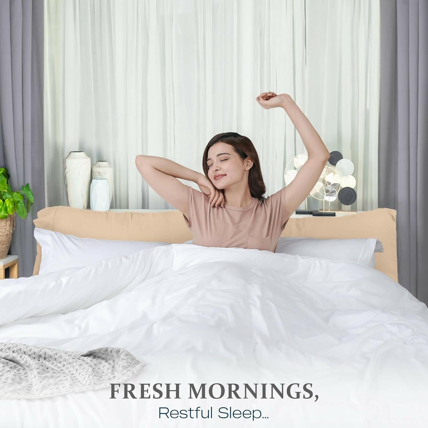 Duvet Cover Queen Size Set - 1 Duvet Cover with 2 Pillow Shams - 3 Pieces Comforter Cover with Zipper Closure - Soft Brushed Microfiber, 90 X 90 Inches (Queen, White)