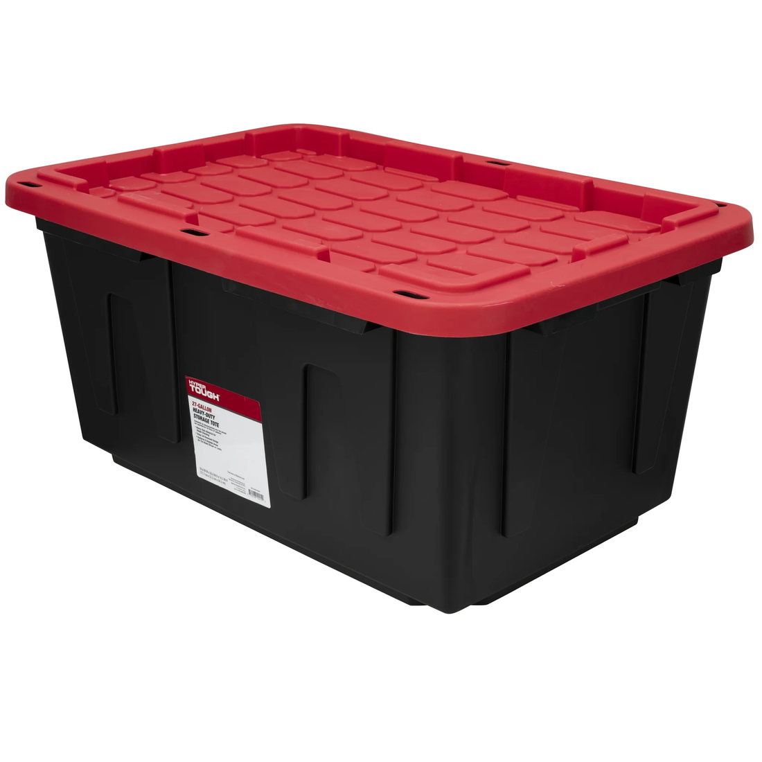 Large Storage Bin, 27 Gallon Plastic Storage Container with Snap-On Lid, Black a