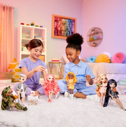 Victoria - Light Pink Fashion Doll, Freckles from Head to Toe. Fashionable Outfi