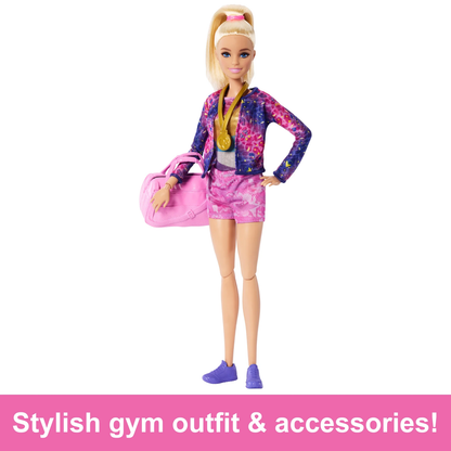 Gymnastics Playset with Blonde Fashion Doll, Balance Beam and Accessories, 3 Yea