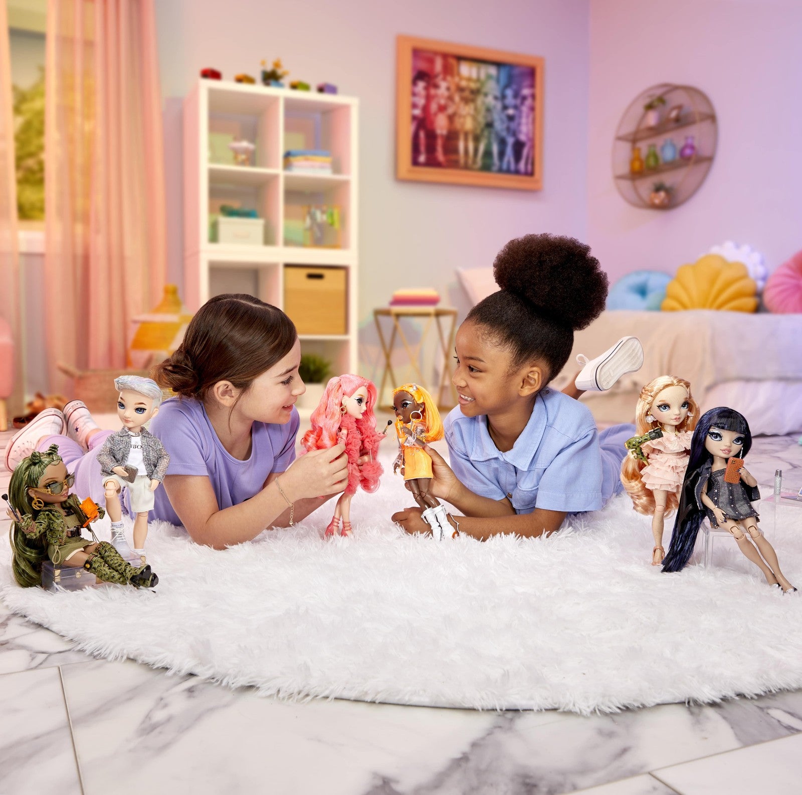 Victoria - Light Pink Fashion Doll, Freckles from Head to Toe. Fashionable Outfi