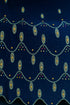 Elegant Navy Blue Chiffon – Beaded Royal Waves