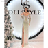 Contessa Dubai Silver Gray Sequin off Shoulder Prom Dresses Long Sleeve Customiz