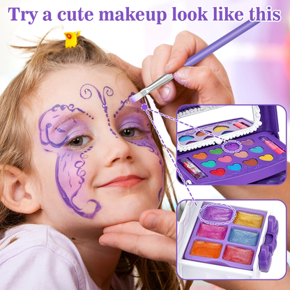 Kids Makeup Kit for Girl Gifts, 54PCS in 1 Makeup Toys Washable Little Girls Pri