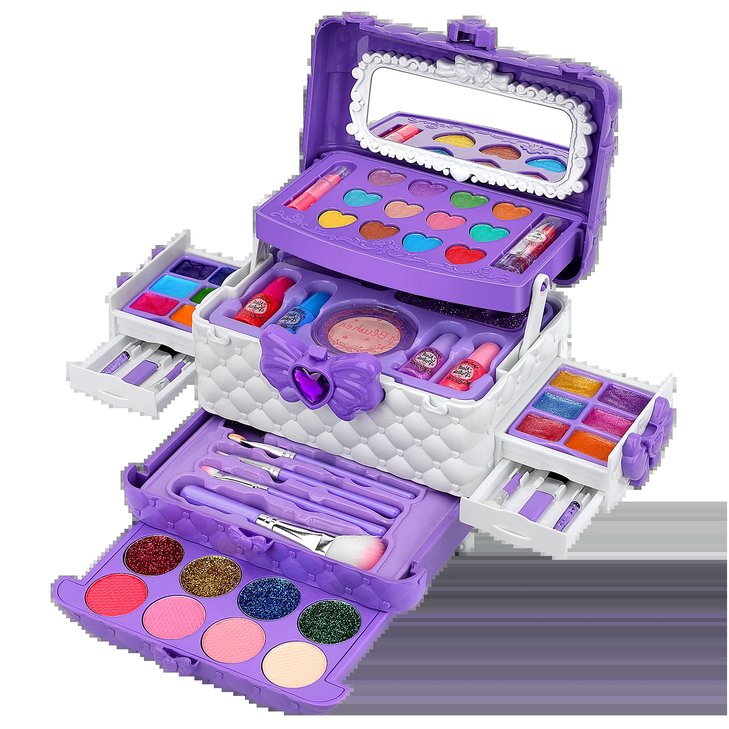 Kids Makeup Kit for Girl Gifts, 54PCS in 1 Makeup Toys Washable Little Girls Pri