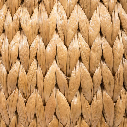 Colt 17 In. Coastal Bohemian Handwoven Hyacinth Storage Stool with Lid, Natural