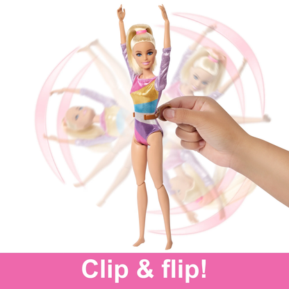 Gymnastics Playset with Blonde Fashion Doll, Balance Beam and Accessories, 3 Yea