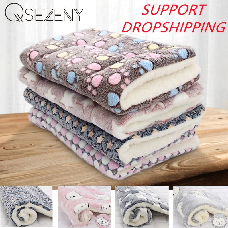 Luxury Thickened Flannel Pet Blanket for Dogs and Cats - Cozy Sleep Mat