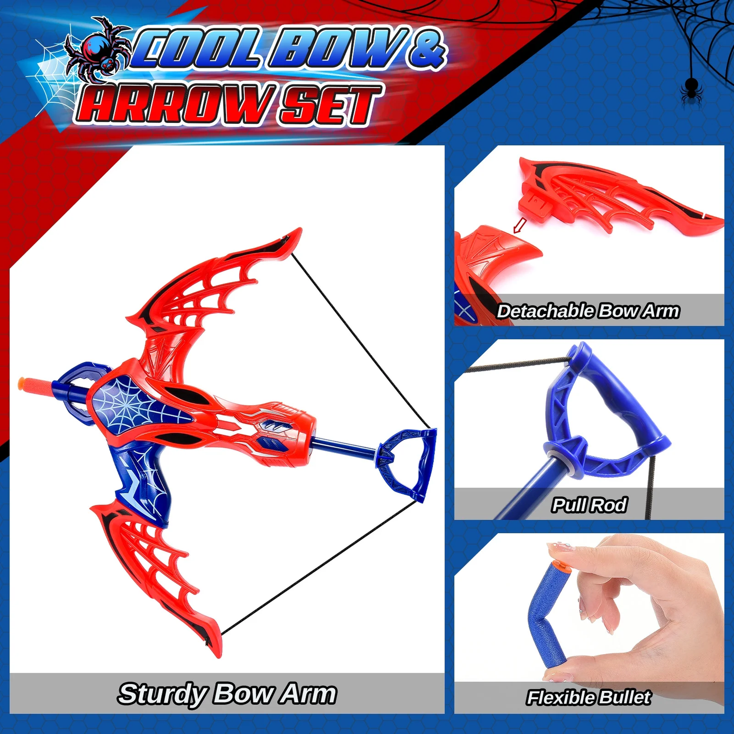 Bow and Arrow Set for Kids, Outdoor Toys Archery Set for 3-12 Year Old Kids Boys