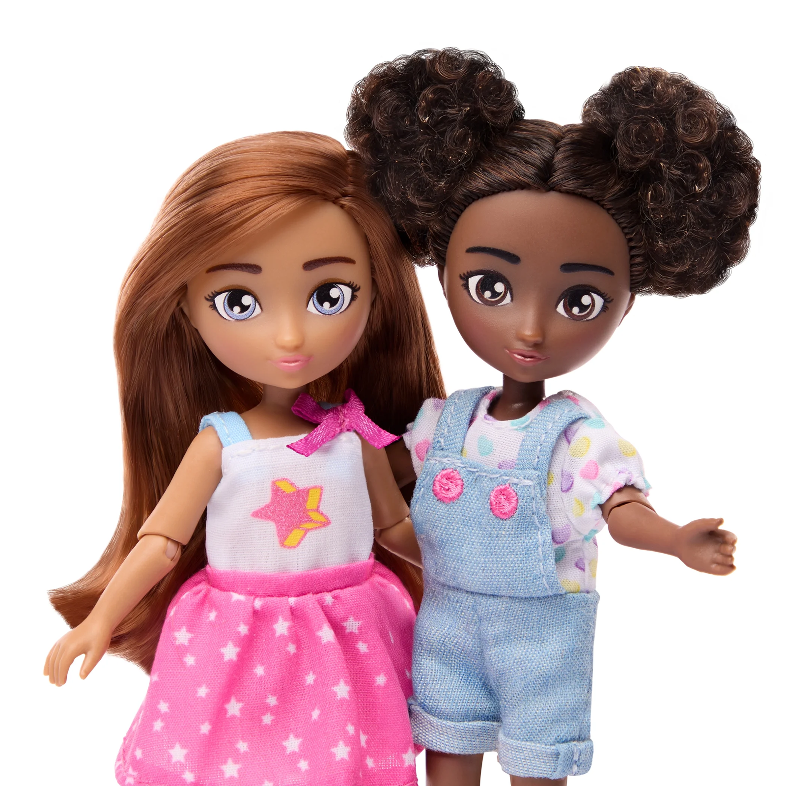 Isa &amp; Evie 18 Piece Set of 2 (5.5-Inch) Mini Dolls with Toy Dogs &amp; Pet Accessori