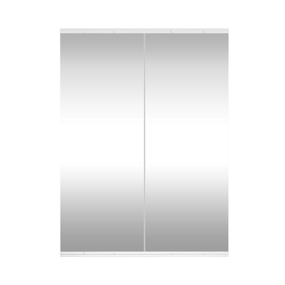Large 2-Piece 63 In. W X 24 In. H Rectangle Framless Gym Mirror Yoga Mirror Temp