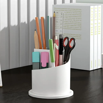 360° Rotating Concealed Toothbrush and Makeup Brush Holder with Sliding Lid