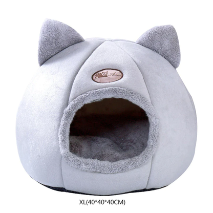 Cozy Winter Cat Bed and Small Dog House Tent for Indoor Pets