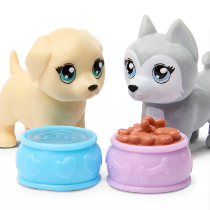 Isa &amp; Evie 18 Piece Set of 2 (5.5-Inch) Mini Dolls with Toy Dogs &amp; Pet Accessori