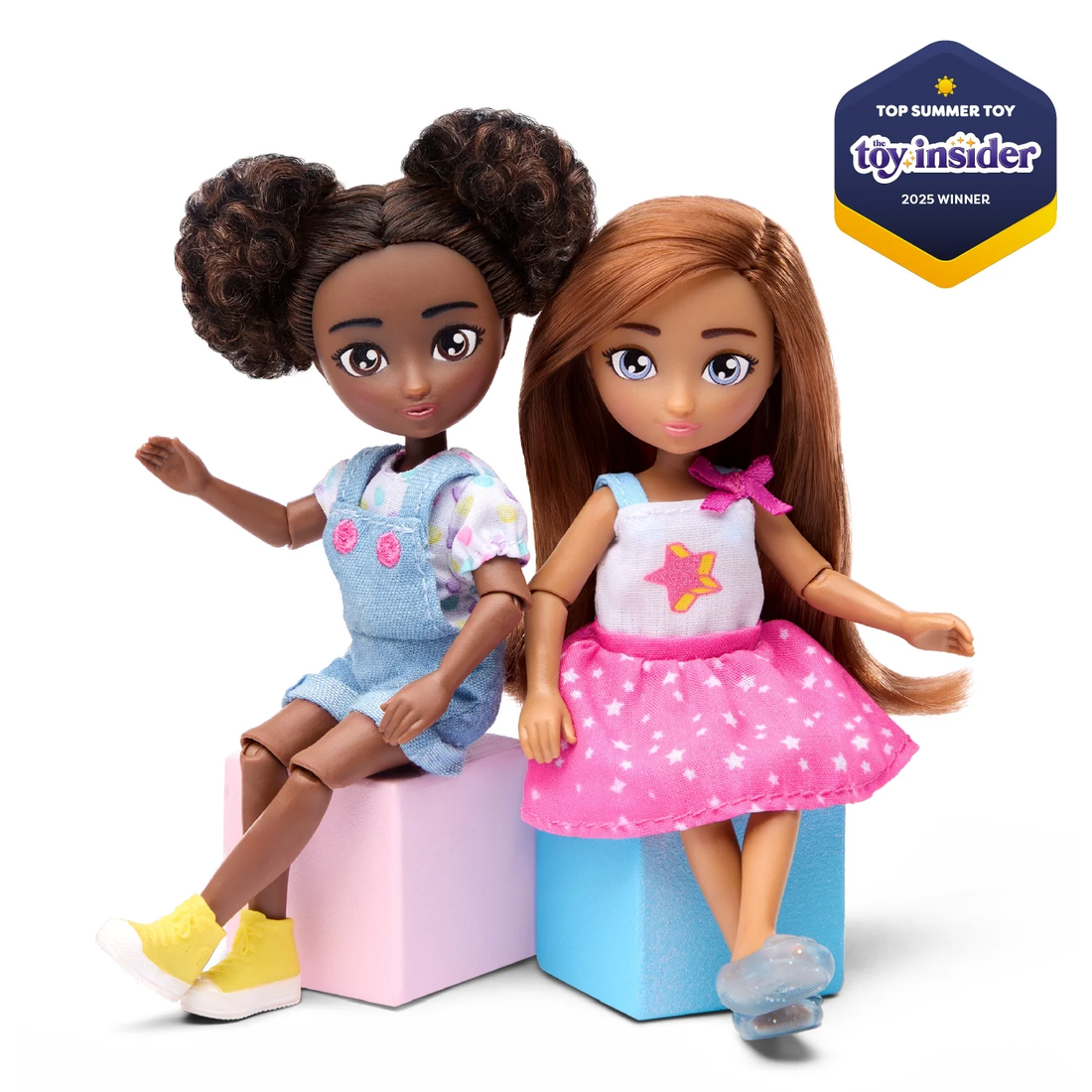 Isa &amp; Evie 18 Piece Set of 2 (5.5-Inch) Mini Dolls with Toy Dogs &amp; Pet Accessori