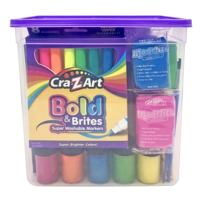 Neon Brights Activity Tub, Multi-Color Drawing Set with over 96 Pieces for Ages 