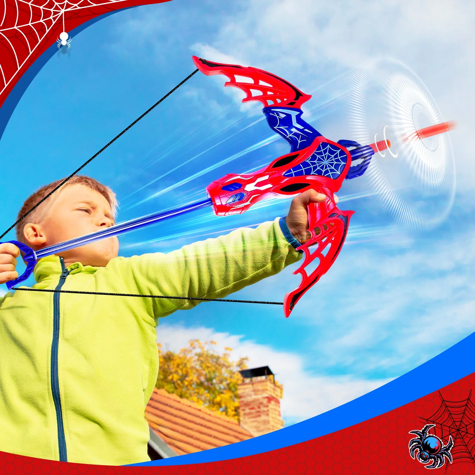 Bow and Arrow Set for Kids, Outdoor Toys Archery Set for 3-12 Year Old Kids Boys
