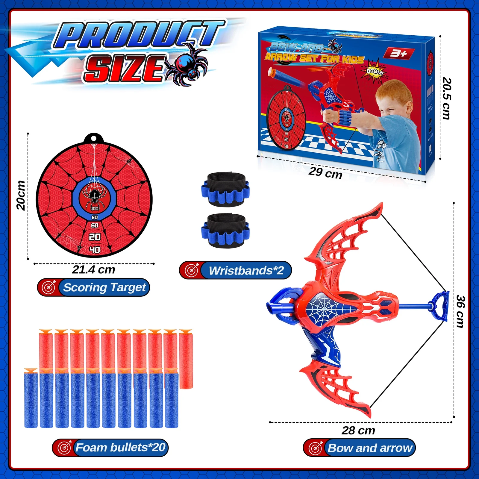 Bow and Arrow Set for Kids, Outdoor Toys Archery Set for 3-12 Year Old Kids Boys