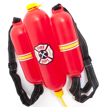 Firefighter Backpack Water Blaster – Firehose Role Play Toy for Outdoor Fun – Ag