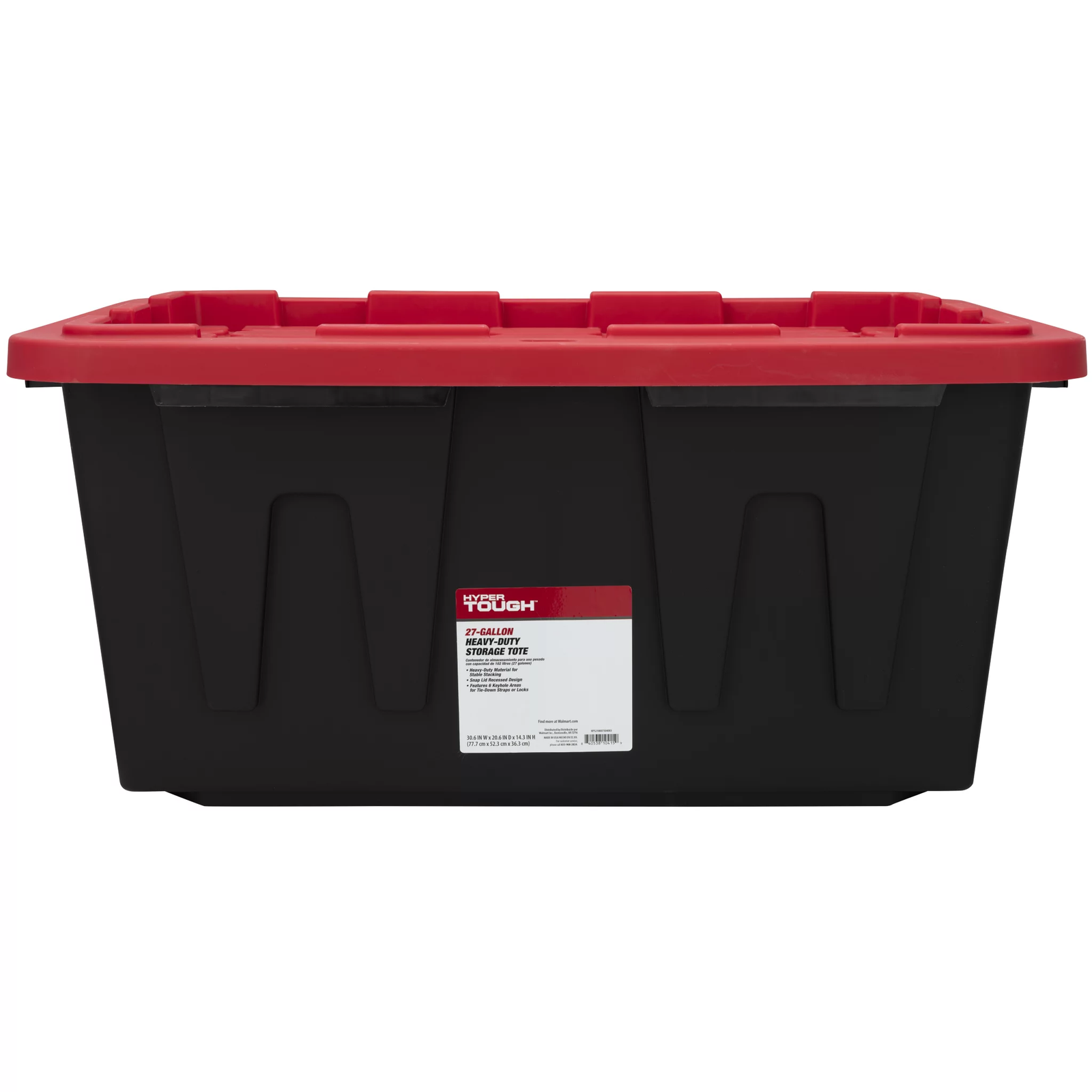 Large Storage Bin, 27 Gallon Plastic Storage Container with Snap-On Lid, Black a