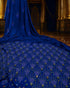 Luxury Blue Rhinestone Chiffo Fabric ? Wedding Drapes or Dressmaking ? 60" Wide,