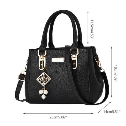 Large Capacity Leather Messenger Handbag Fashion Women&
