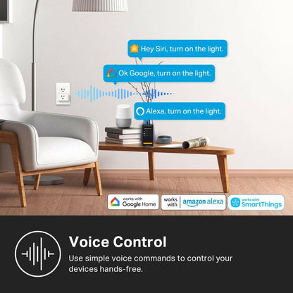 Kasa Matter Smart Plug W/ Energy Monitoring, Compact Design, 15A/1800W Max, Super Easy Setup, Works with Apple Home, Alexa &amp; Google Home, UL Certified, 2.4G Wi-Fi Only, White, KP125M (2-Pack)