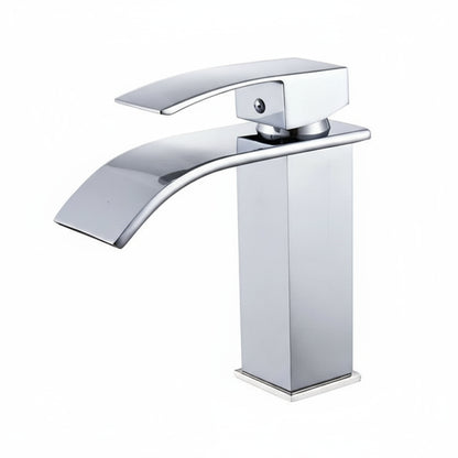 Black Waterfall Bathroom Faucet Basin Vanity Vessel Sinks Mixer Tap Cold And Hot Water Tap Single Hole Bath Sink Faucets Crane