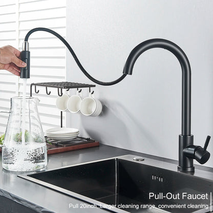 Pull Out Sensor Black Kitchen Faucet Sensitive Touch Control Faucet Mixer For Kitchen Touch Sensor Kitchen Mixer Tap