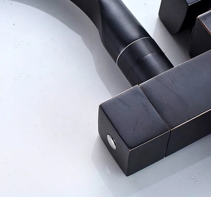 kitchen Sink Faucet Black Deck Mounted Flexible Pull Out Mixer Tap Hot Cold Kitchen Faucet Spring Spout Chrome Silver Faucet