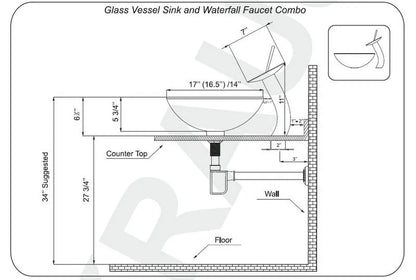 ZAPPO Tempered Glass Bathroom Vessel Sink with Waterfall Black Faucet Tap Bathroom Oval Blue Vessel Sinks Above Counter Basin