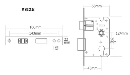 KA European Style Gold Door Locks with Keys Door Handle Ivory White Security Entrance Door Lock Mute Anti-theft Door Hardware