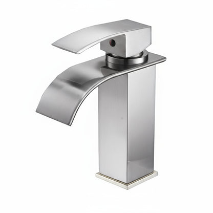 Black Waterfall Bathroom Faucet Basin Vanity Vessel Sinks Mixer Tap Cold And Hot Water Tap Single Hole Bath Sink Faucets Crane