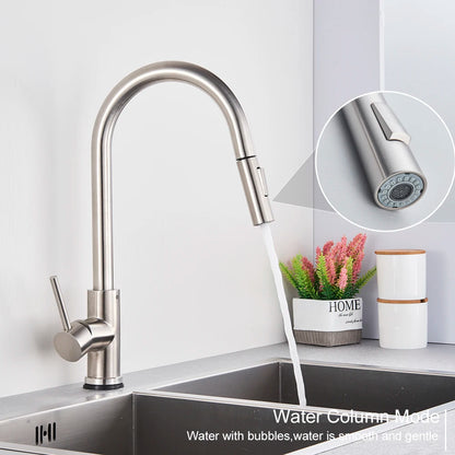 Pull Out Sensor Black Kitchen Faucet Sensitive Touch Control Faucet Mixer For Kitchen Touch Sensor Kitchen Mixer Tap