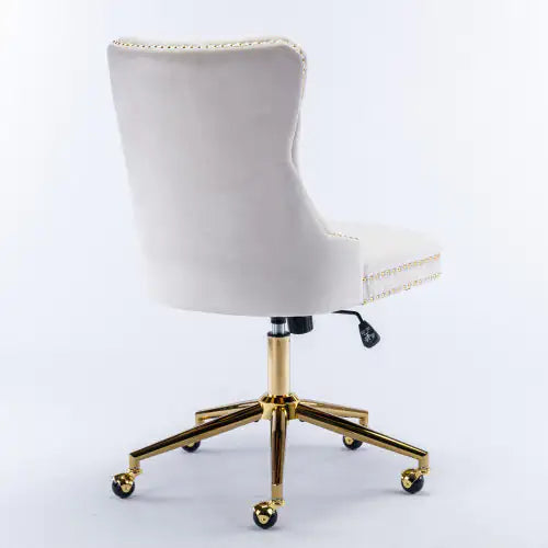 Swivel Velvet Tufted Button Office Chair
