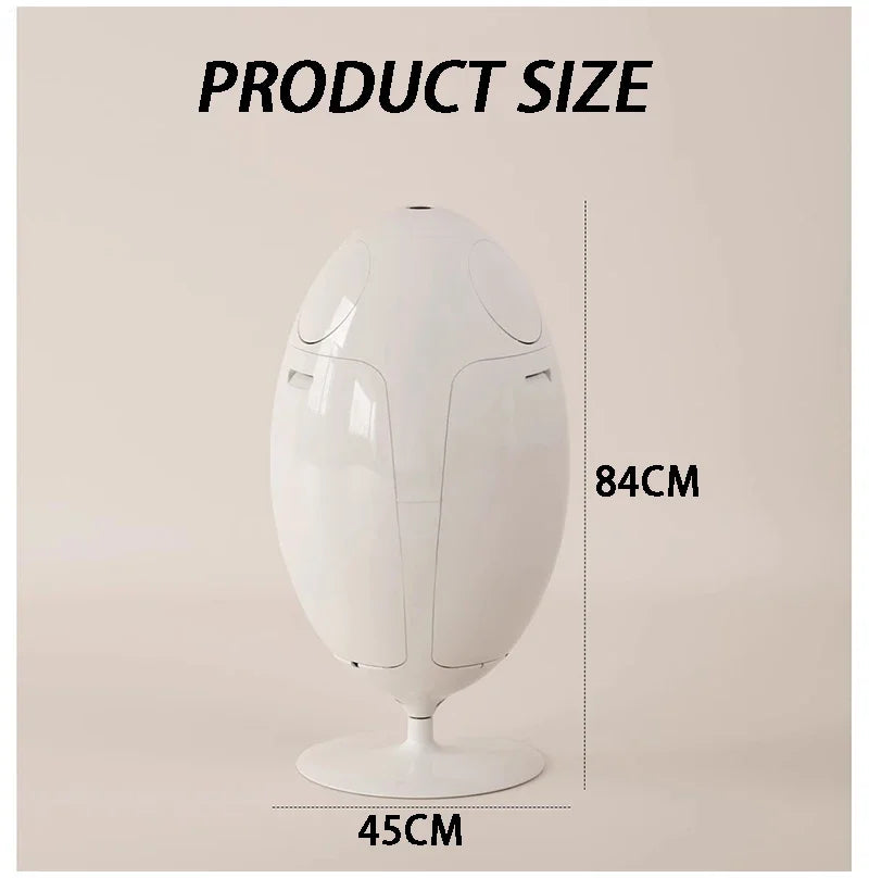 Dinosaur Egg Design Trash Can Large Capacity Room Garbage Collector Kitchen Food Waste Disposal Creative Cartoon Waste Bins