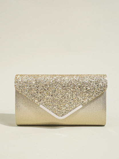 Women Evening Envelope Handbag Prom Sequin Clutch Purse chain Shoulder Cross Body Bag For Party