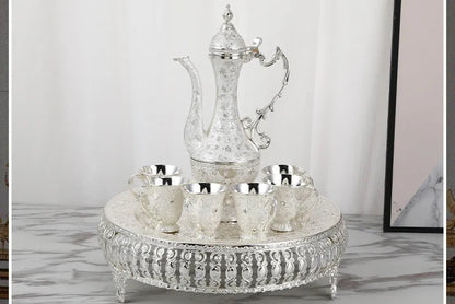 European Wine Set Metal Home Wine Jug Wine Glass Elegant Gift Ornament